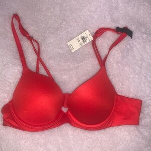 NWT aerie real sunnie Demi red push up bra size 32a